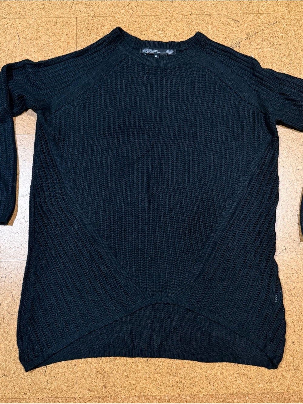 Ashley By 26 International Men's Black Crewneck Knit Sweater